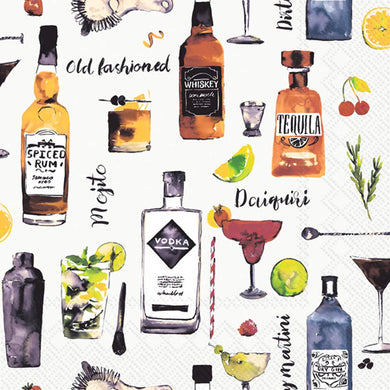 Paper Cocktail Napkins Pack of 20 Cocktails For Him