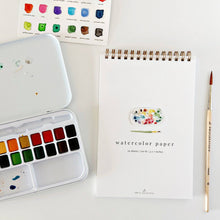 Load image into Gallery viewer, Spiral watercolor paper pad