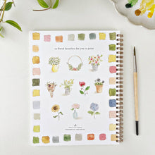 Load image into Gallery viewer, Flowers watercolor workbook