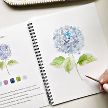 Load image into Gallery viewer, Flowers watercolor workbook