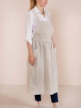 Load image into Gallery viewer, Linen pinafore apron dress in various colors: Green