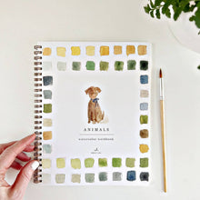 Load image into Gallery viewer, Animals watercolor workbook