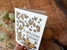 Load image into Gallery viewer, Million Thanks Butterfly Letterpress card