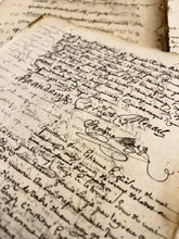 Load image into Gallery viewer, Set of 3 Original 1600s French Script Pages
