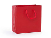 Load image into Gallery viewer, Matte Paper Cord Handle Gift Bags: Aqua Matte / 100 Pack / Cub 8x4x10"