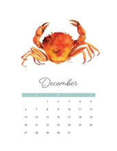 Load image into Gallery viewer, 2026 Watercolor Coastal Creatures wall calendar