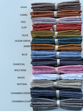 Load image into Gallery viewer, Linen Pinafore ( Japanese Apron): S/M ( up to US 12) / Marine blue