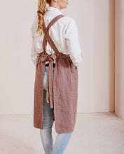 Load image into Gallery viewer, Linen pinafore apron dress in various colors: Natural