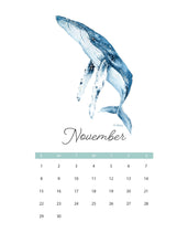 Load image into Gallery viewer, 2026 Watercolor Coastal Creatures wall calendar