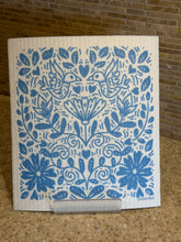 Load image into Gallery viewer, Blue Floral Pattern Swedish Dishcloth | Reusable Paper Towel