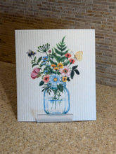 Load image into Gallery viewer, Flower Vase Swedish Dishcloth | Kitchen Cloth | Dish Towel