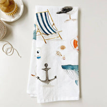 Load image into Gallery viewer, Seaside tea towel