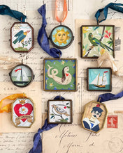 Load image into Gallery viewer, Sail No. 8 ~ Art Locket Ornament Nautical Boat Handmade 