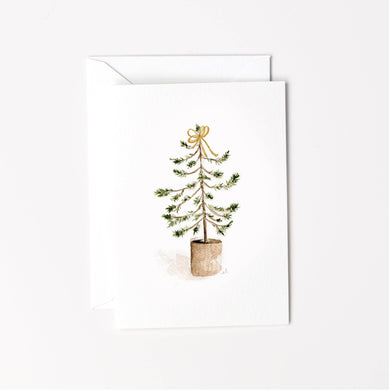 Christmas tree mini notecard