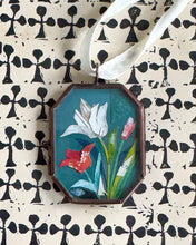 Load image into Gallery viewer, Tulip Trio ~ Art Locket Ornament Garden Floral Handmade 