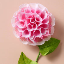 Load image into Gallery viewer, Silk Paper Dahlia Flowers - Pink