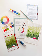 Load image into Gallery viewer, NEW! Watercolor Art Kit - Ski Home- paint a Cabin- DIY