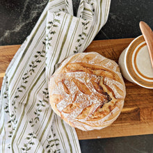 Load image into Gallery viewer, Holly stripe cotton tea towel