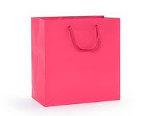 Load image into Gallery viewer, Matte Paper Cord Handle Gift Bags: Aqua Matte / 100 Pack / Cub 8x4x10"