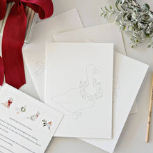 Load image into Gallery viewer, Festive friends paintable notecard