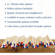 Load image into Gallery viewer, 2" Matches - sets of 500s Bulk / Loose / Raw: Rainbow