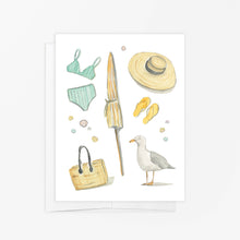 Load image into Gallery viewer, Greeting Card  -  Watercolor Coastal Beach Card