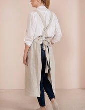 Load image into Gallery viewer, Linen pinafore apron dress in various colors: Natural
