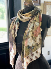 Load image into Gallery viewer, I Dream In Flowers Bohemian Bamboo Scarf with Bees