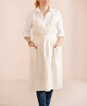 Load image into Gallery viewer, Linen pinafore apron dress in various colors: Natural