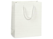 Load image into Gallery viewer, Matte Paper Cord Handle Gift Bags: Aqua Matte / 100 Pack / Cub 8x4x10"