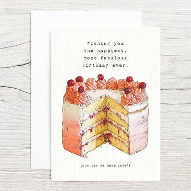 Birthday Cake 5x7 Single Greeting Card