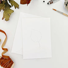 Load image into Gallery viewer, Fall leaves paintable notecards