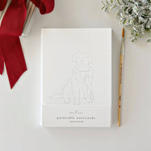 Load image into Gallery viewer, Festive friends paintable notecard