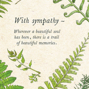 Sympathy Ferns 5x7 Single Greeting Card
