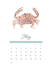 Load image into Gallery viewer, 2026 Watercolor Coastal Creatures wall calendar