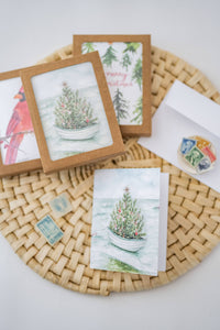 "Boater's Tree" watercolor notecard