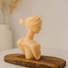 Load image into Gallery viewer, Artemis Bust Candle Greek Goddess Soy Wax Statue: Grey / Unscented