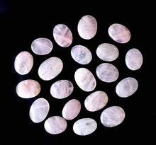 Load image into Gallery viewer, Palm Stone | Rose Quartz | Thumb Crystal | Pocket Gemstone: Flat Back Side(Flat Stone)