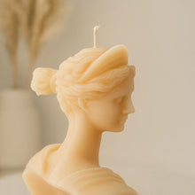 Load image into Gallery viewer, Artemis Bust Candle Greek Goddess Soy Wax Statue: Grey / Unscented