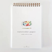 Load image into Gallery viewer, Spiral watercolor paper pad