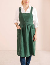 Load image into Gallery viewer, Linen pinafore apron dress in various colors: Natural