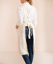 Load image into Gallery viewer, Linen pinafore apron dress in various colors: Woodrose