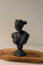Load image into Gallery viewer, Artemis Bust Candle: Greek Goddess Soy Wax Sculpture: Gray / Unscented