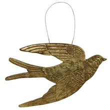 Load image into Gallery viewer, Bird Ornament, Antique Brass - Lrg