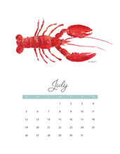Load image into Gallery viewer, 2026 Watercolor Coastal Creatures wall calendar