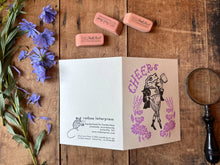Load image into Gallery viewer, Cheers Frog! Letterpress greeting card