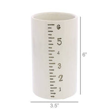 Load image into Gallery viewer, Ruled Cylinders Vase - 6 - White