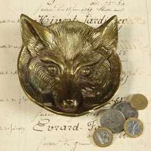 Load image into Gallery viewer, Fox Cast Metal Dish - Antique Brass.  Brass Plated Aluminum