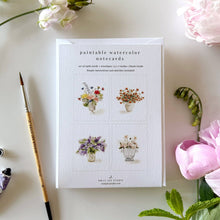 Load image into Gallery viewer, Bouquets paintable notecards