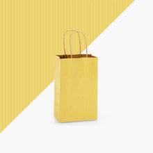 Load image into Gallery viewer, Recycled Shadow Stripe Kraft Paper Retail Shopping Bags: Apple Green / 100 Pack / Rose 5.5x3.25x8.375"